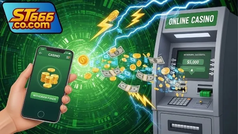 Hướng dẫn các bước rút tiền ST666